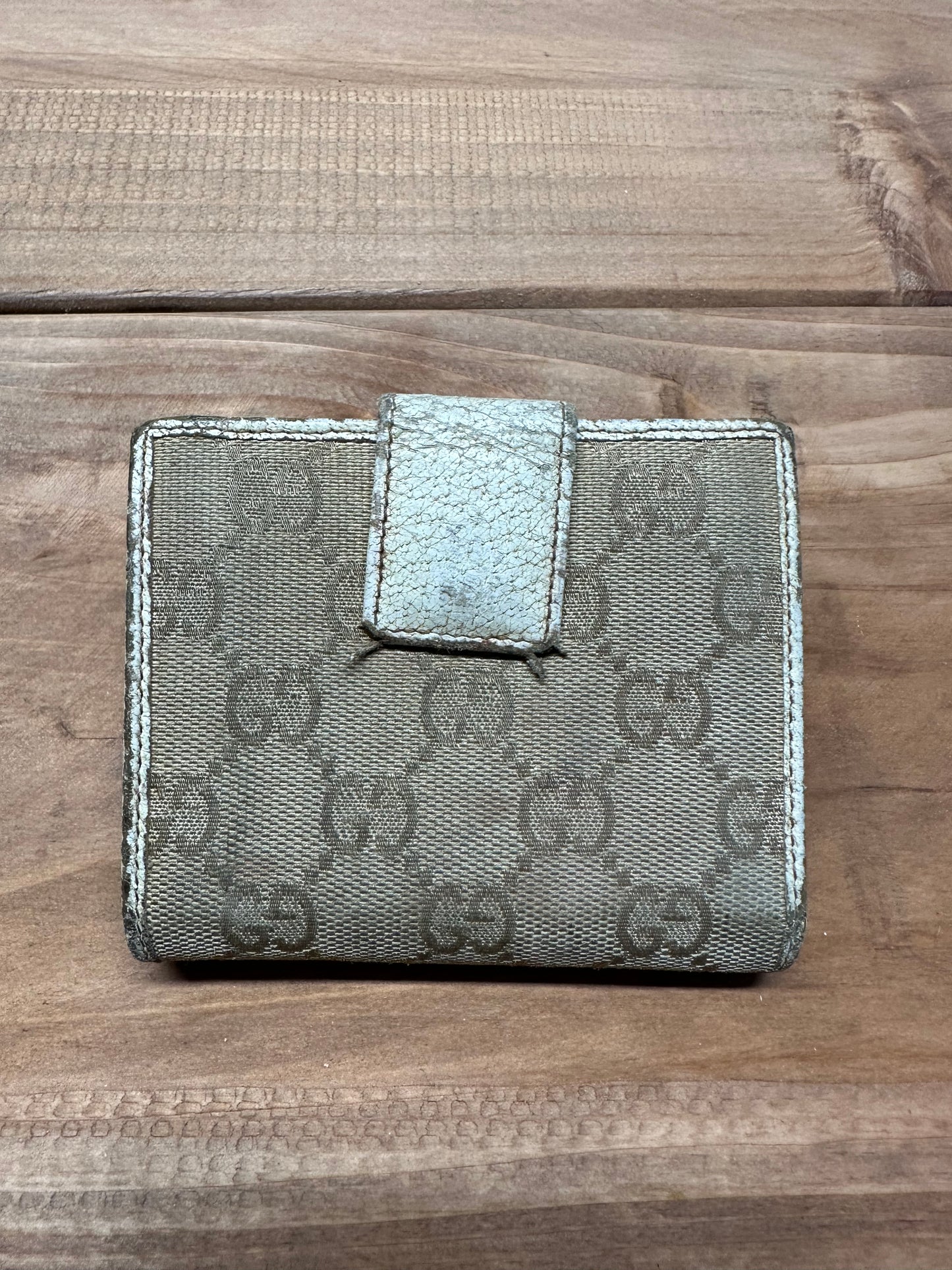 Gucci Pink Canvas Compact Wallet