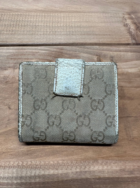 Gucci Pink Canvas Compact Wallet