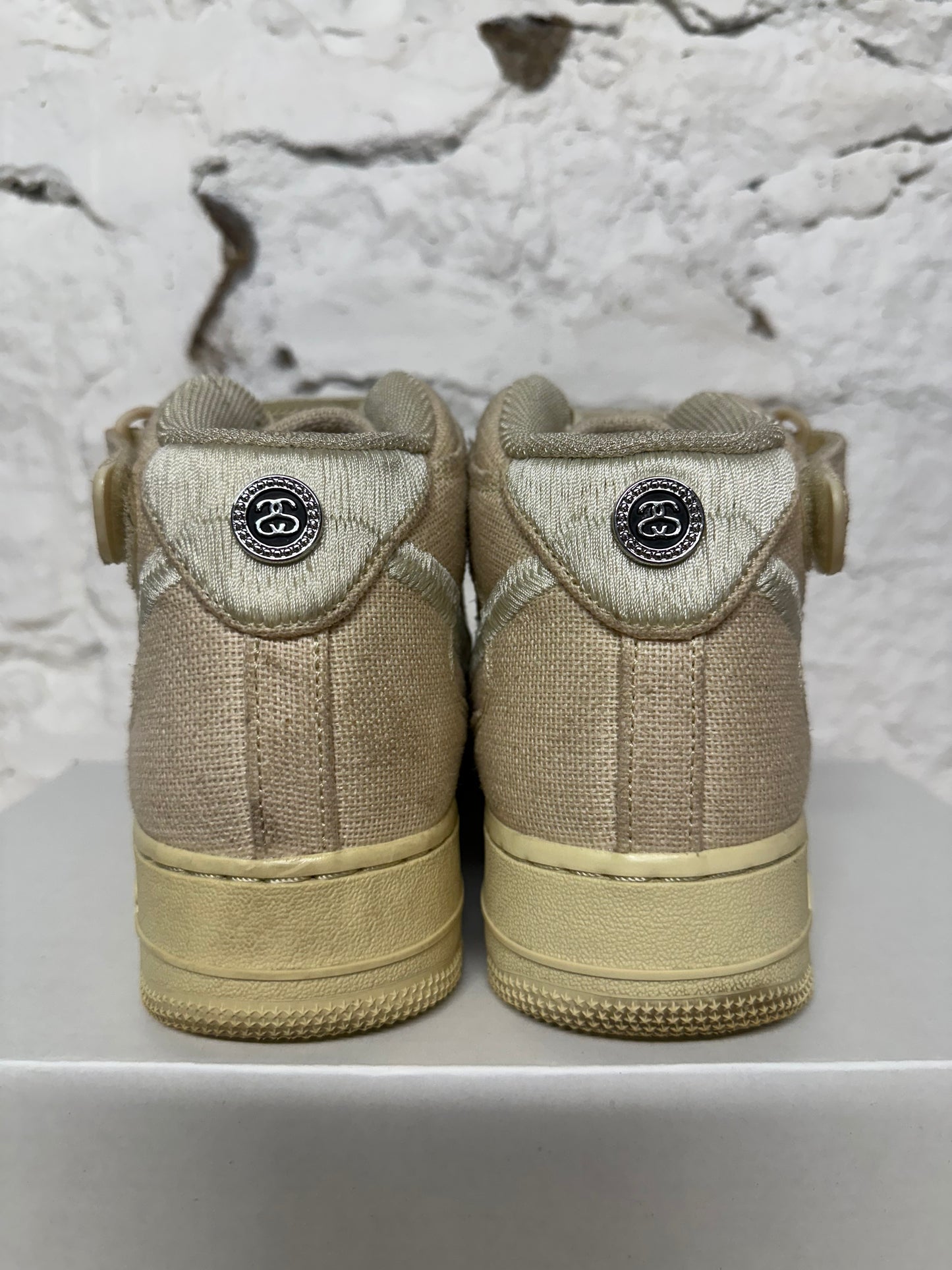 Nike Air Force 1 Mid Stussy Fossil Sz 9.5