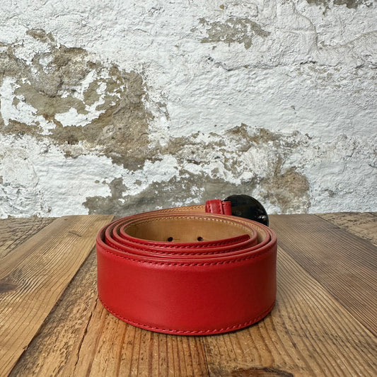 Versace Black Medusa Red Belt Sz (110/44)