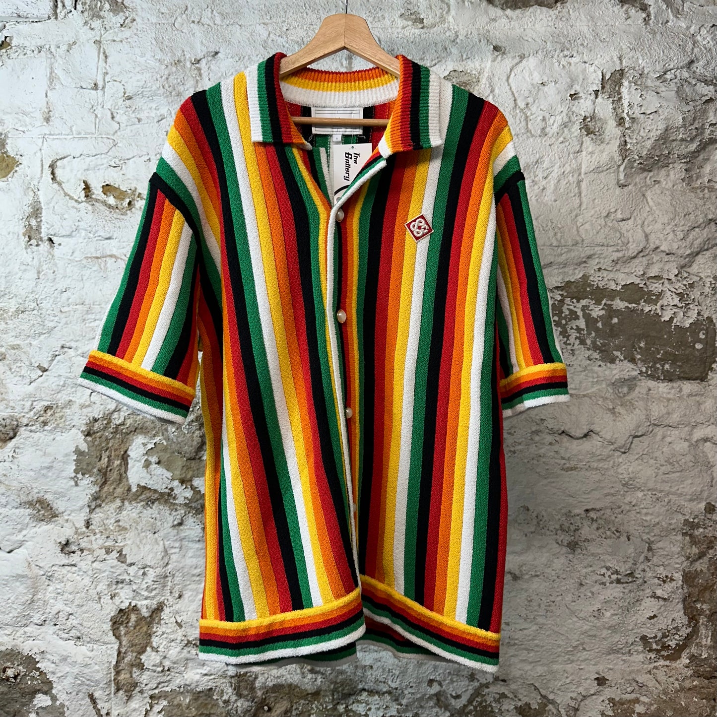 Casablanca Multicolor Striped Towel Button Up Shirt Sz S