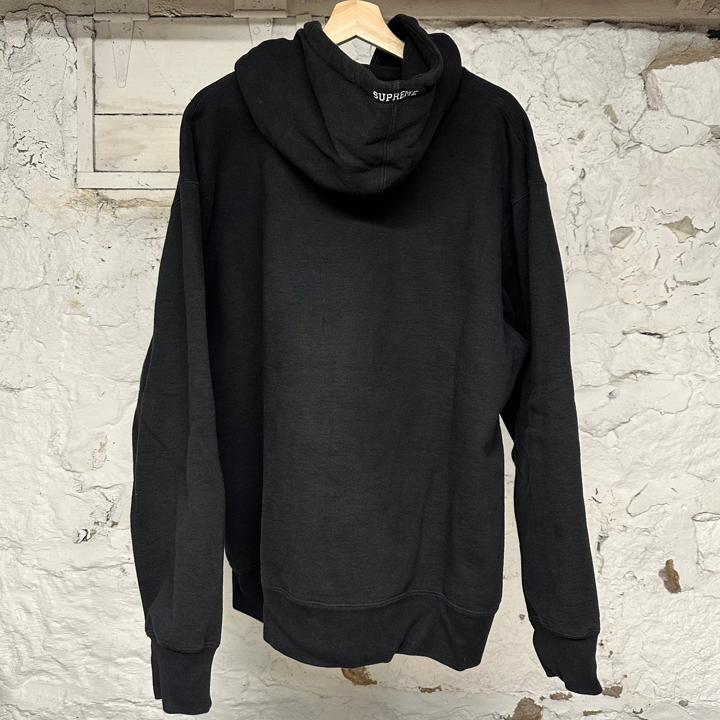 Supreme Horn S Logo Black Hoodie Sz XL