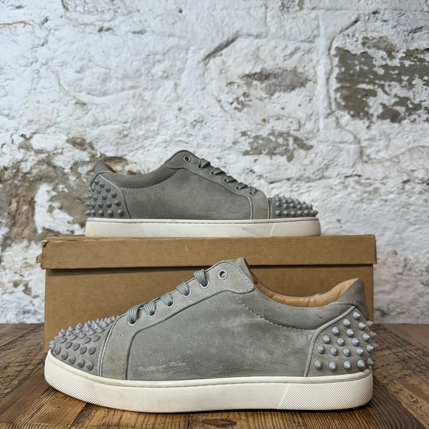 Christian Louboutin Grey Suede Spike Sneaker Sz 8.5 (41.5)