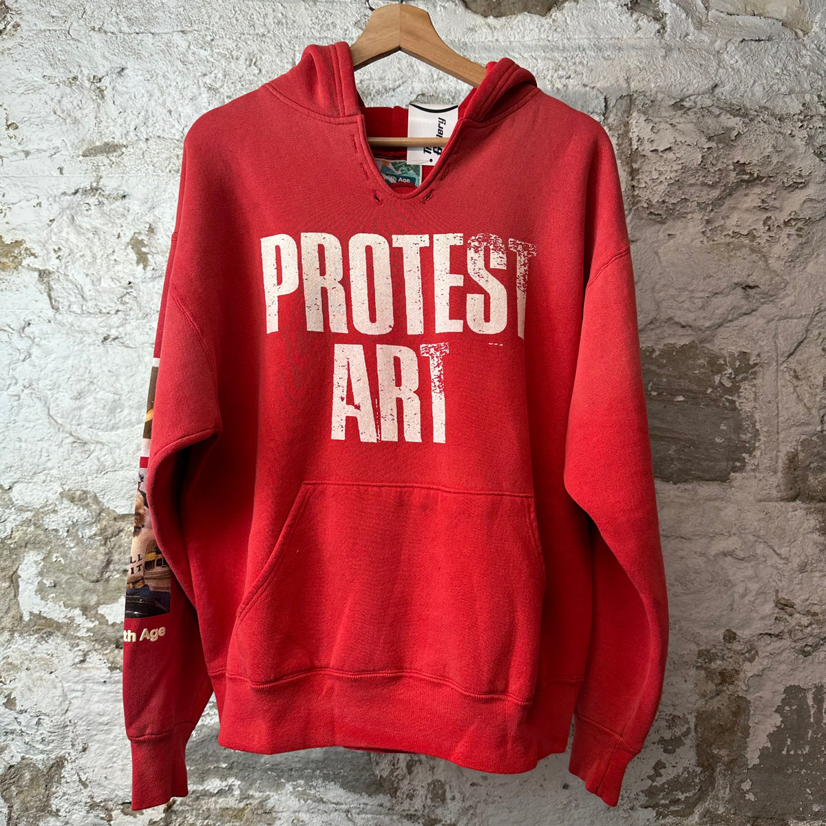 Better With Age Protest Art Hoodie Red Sz M (2)
