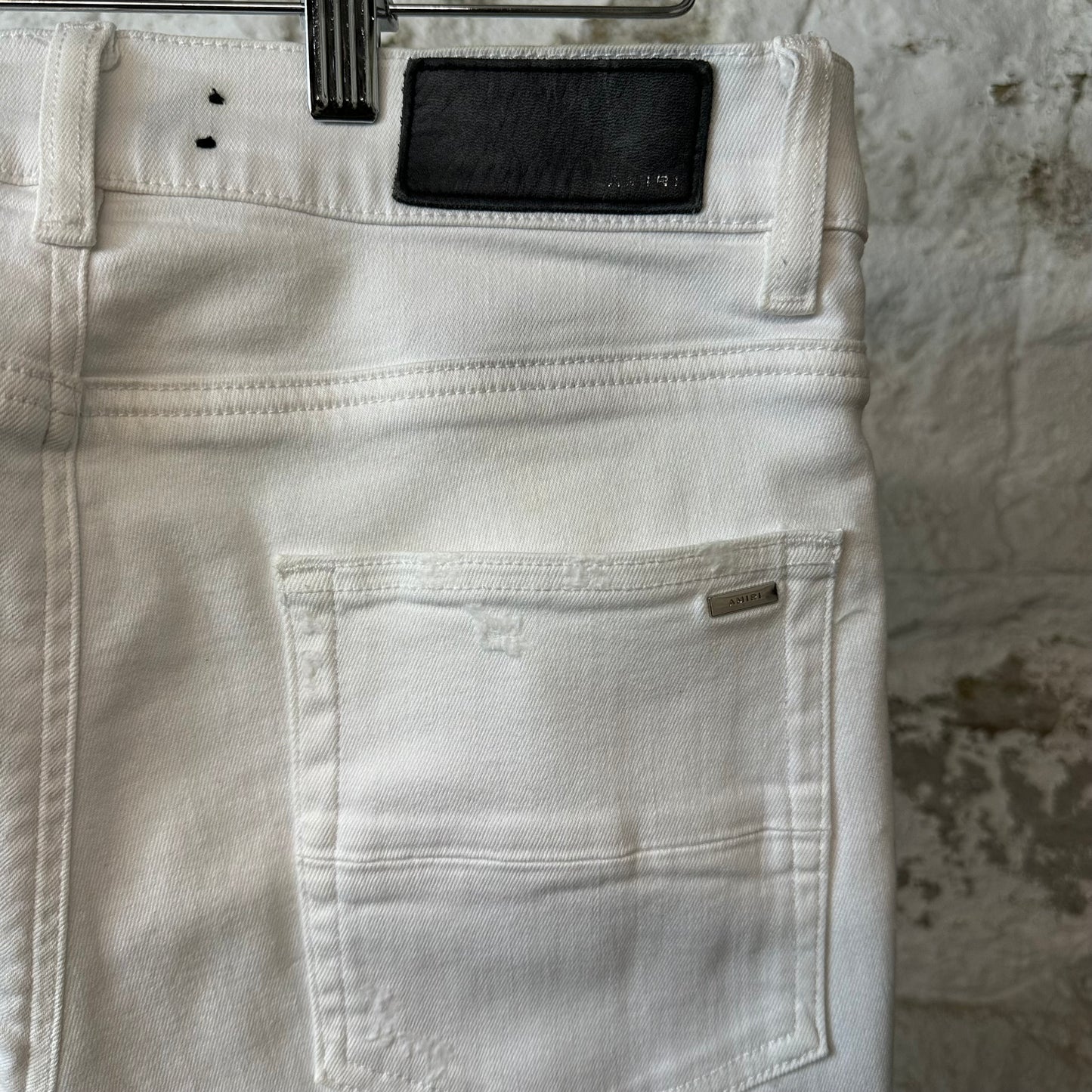 Amiri MX2 White Patch White Denim Jeans Sz 31