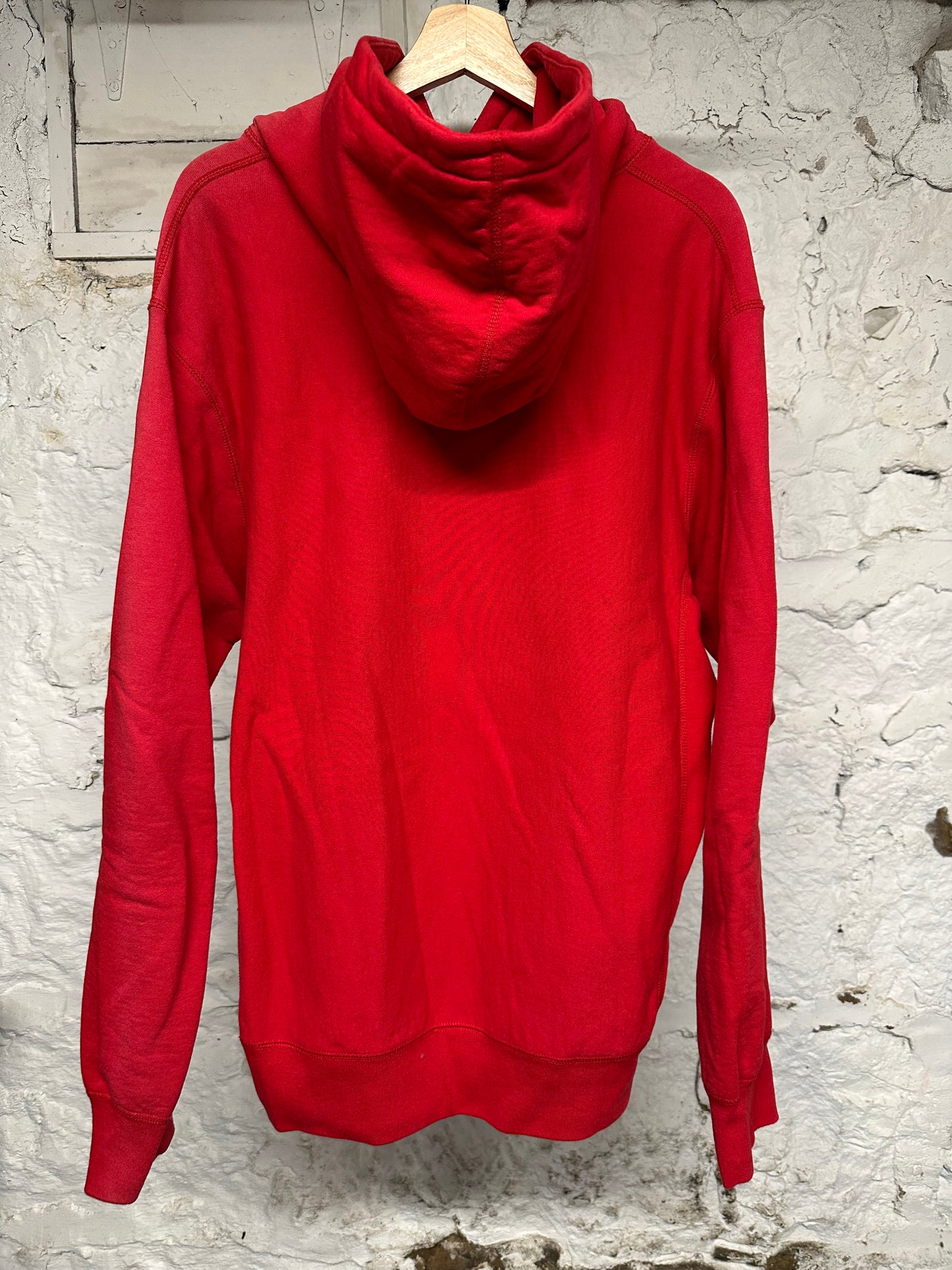 Supreme Red Micro Logo Hoodie Sz XL