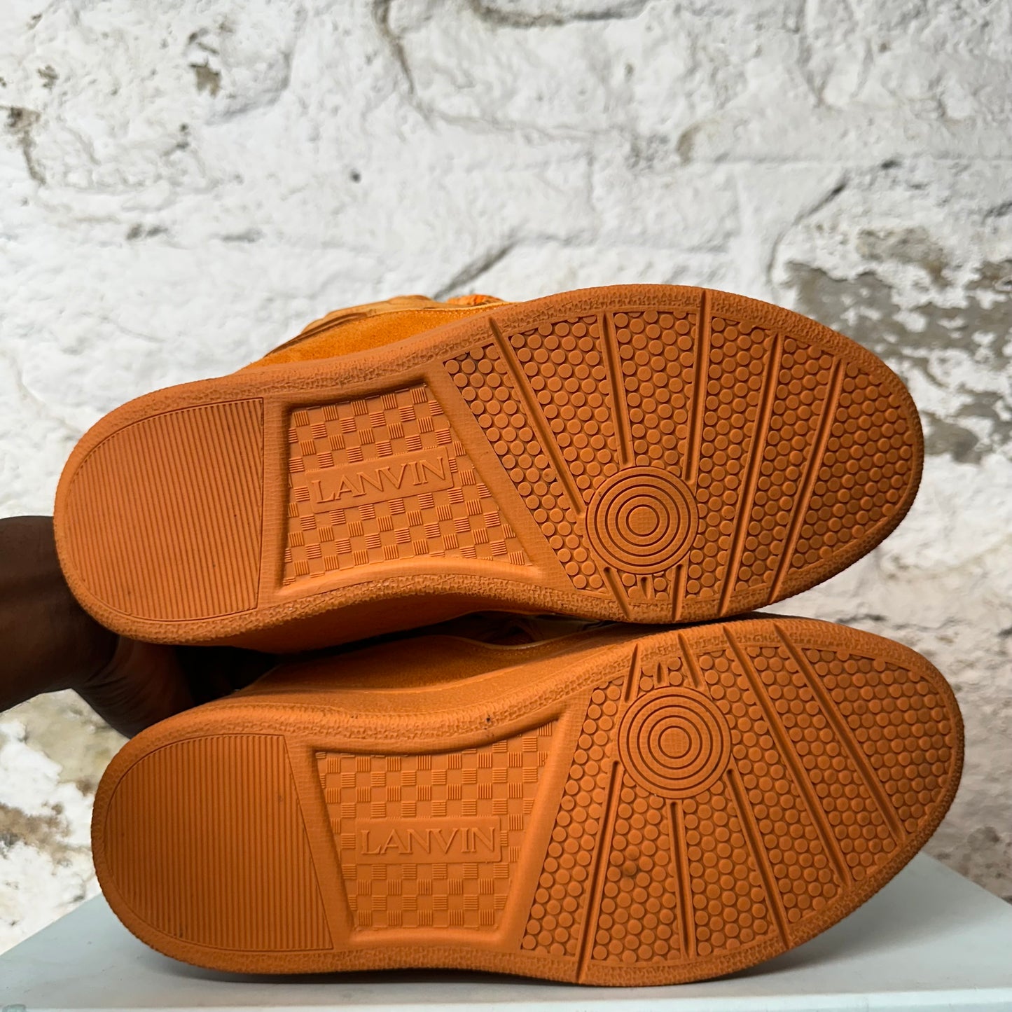 Lanvin Curb Orange Sneaker Sz 8 (41)