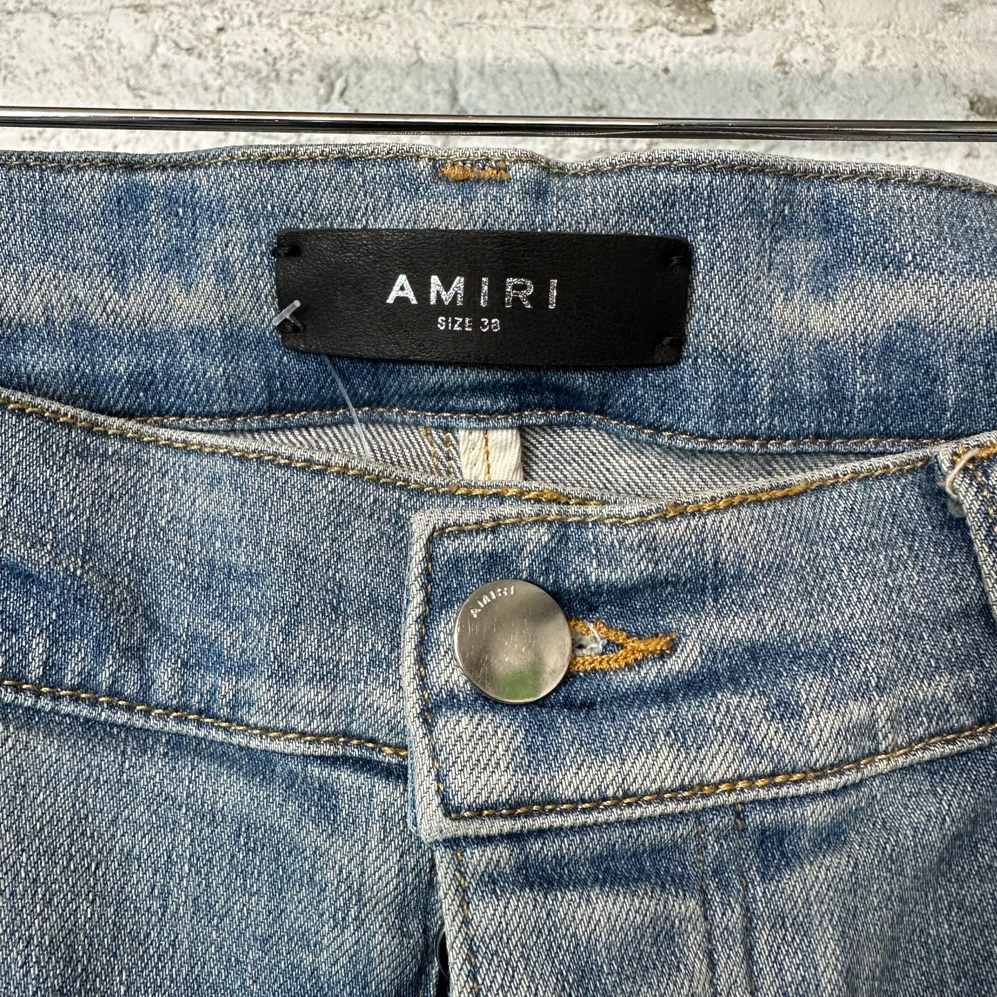 Amiri MX1 Denim Spell Blue Denim Jeans Sz 38