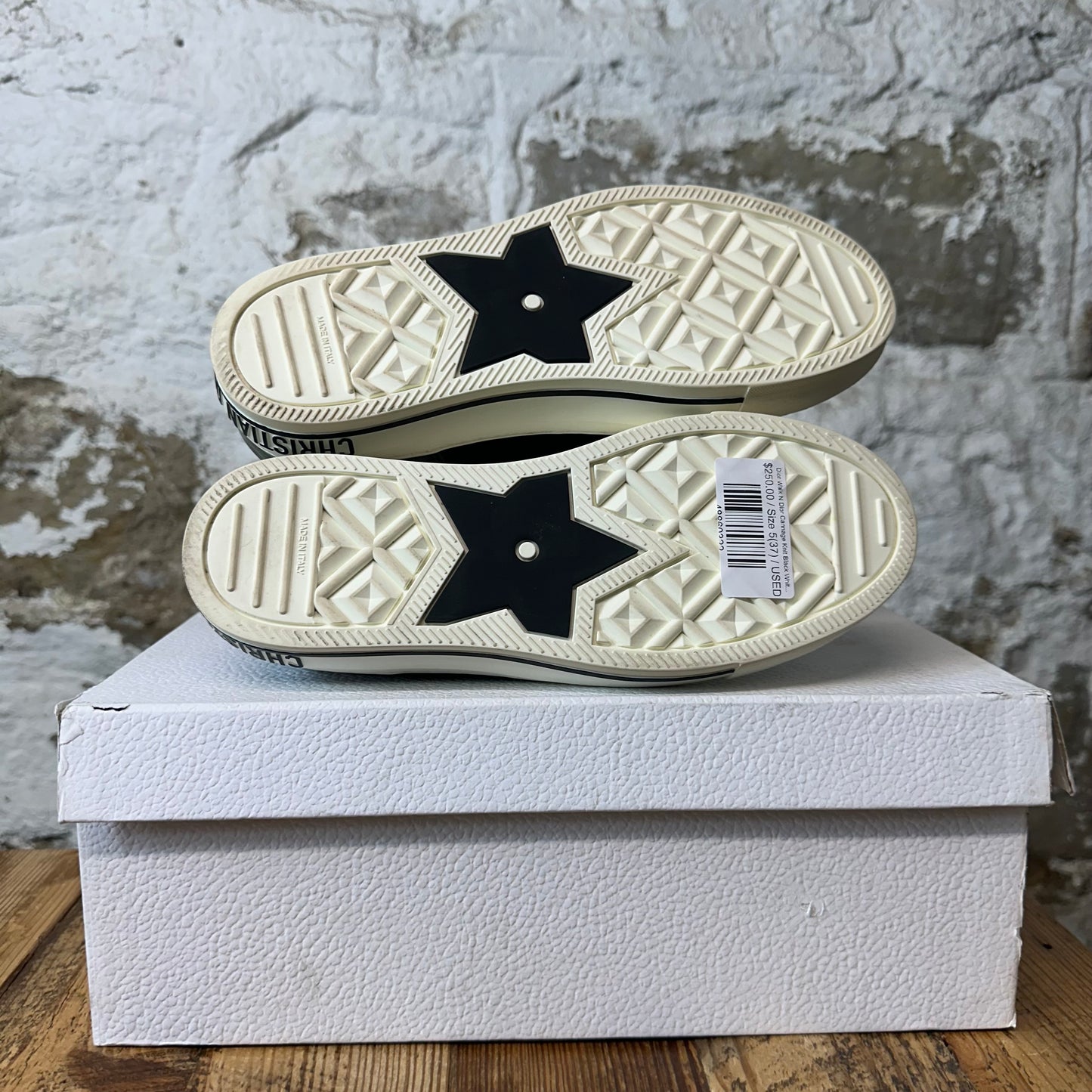 Dior Walk N Dior Cannage Knit Black White Sneaker Sz 5 (37)