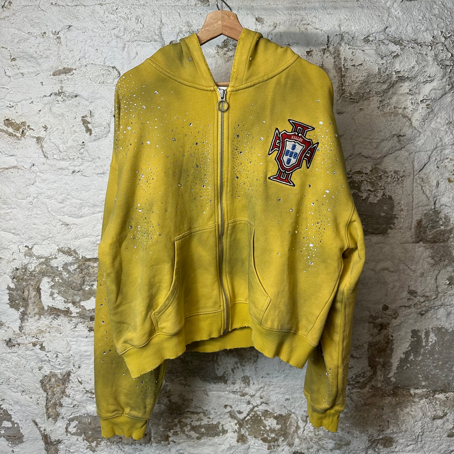 Vale Cluster Zip Up Hoodie Yellow Sz L