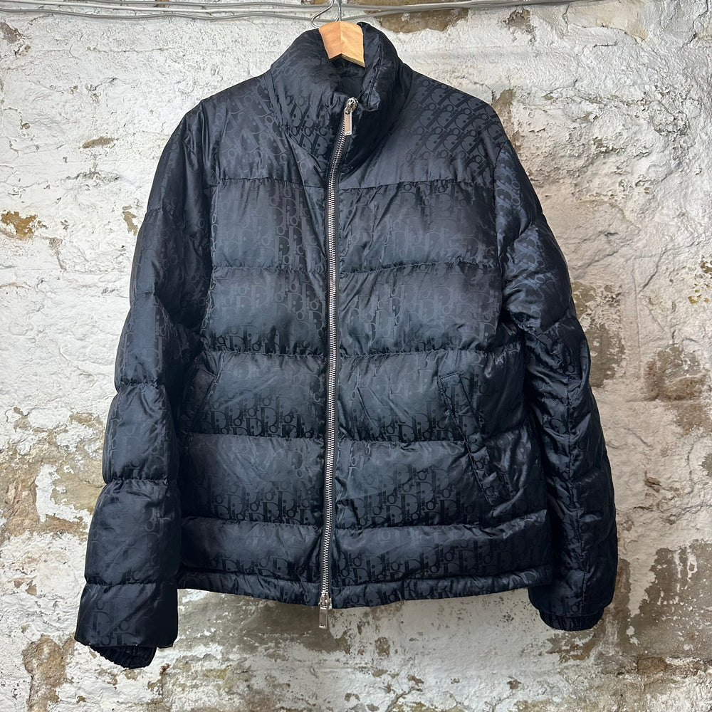 Dior Black Oblique Puffer Jacket Sz M (48)