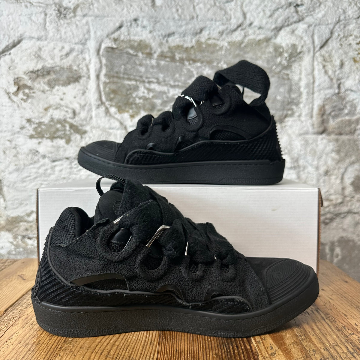 Lanvin Curb Triple Black Sneaker Sz 8 (41)