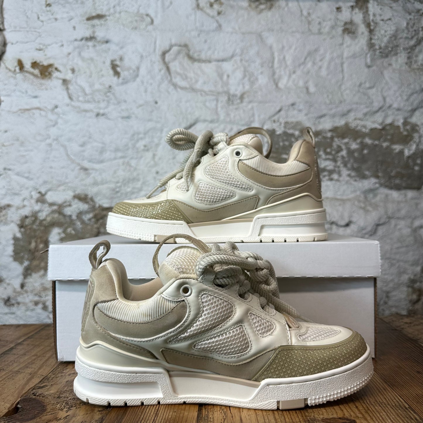 Louis Vuitton Biege Cream Skate Sneaker Sz 5.5 (4LV)