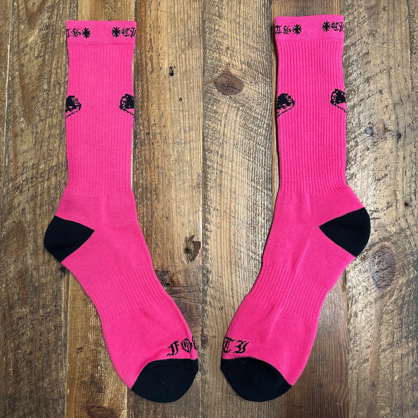 Chrome Hearts Foti Pink Socks DS