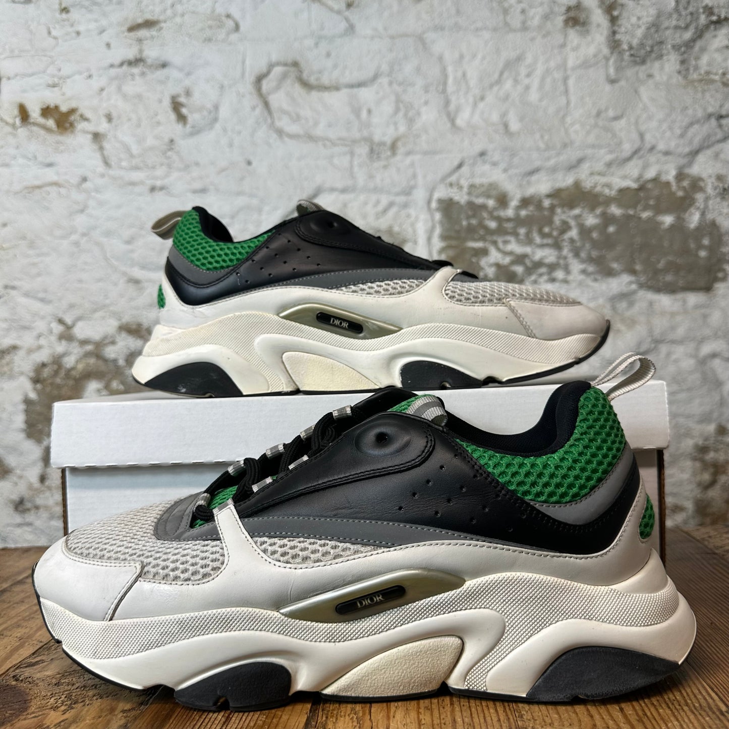 Dior B22 Green Black White Sneaker Sz 12 (45)