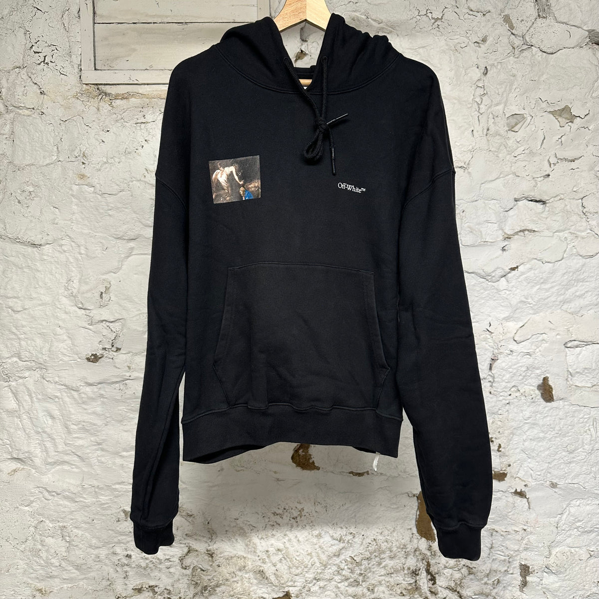 Off-White Caravaggio Angel Black Hoodie Sz M