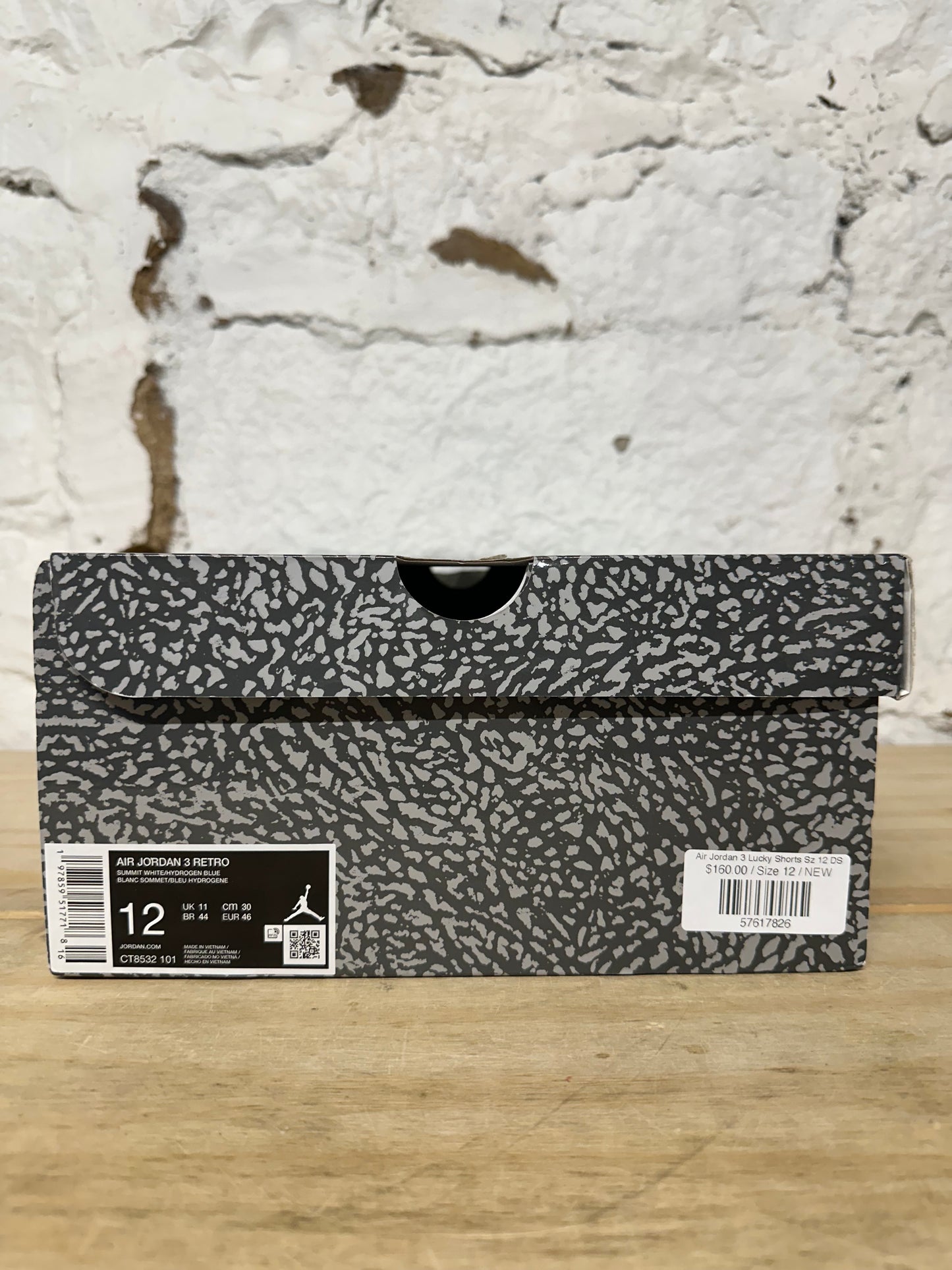 Air Jordan 3 Lucky Shorts Sz 12 DS