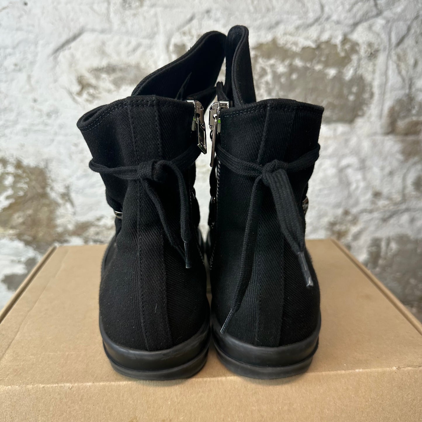 Rick Owens High Hexa Lace Black Pearl Sneaker Sz 8.5 (41.5)