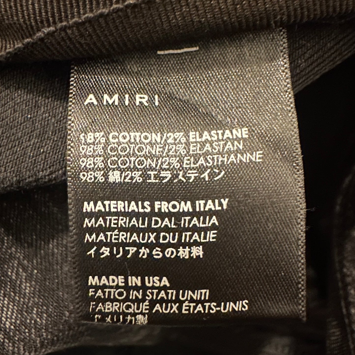 Amiri Pink Stripe Black Denim Jeans Sz 31
