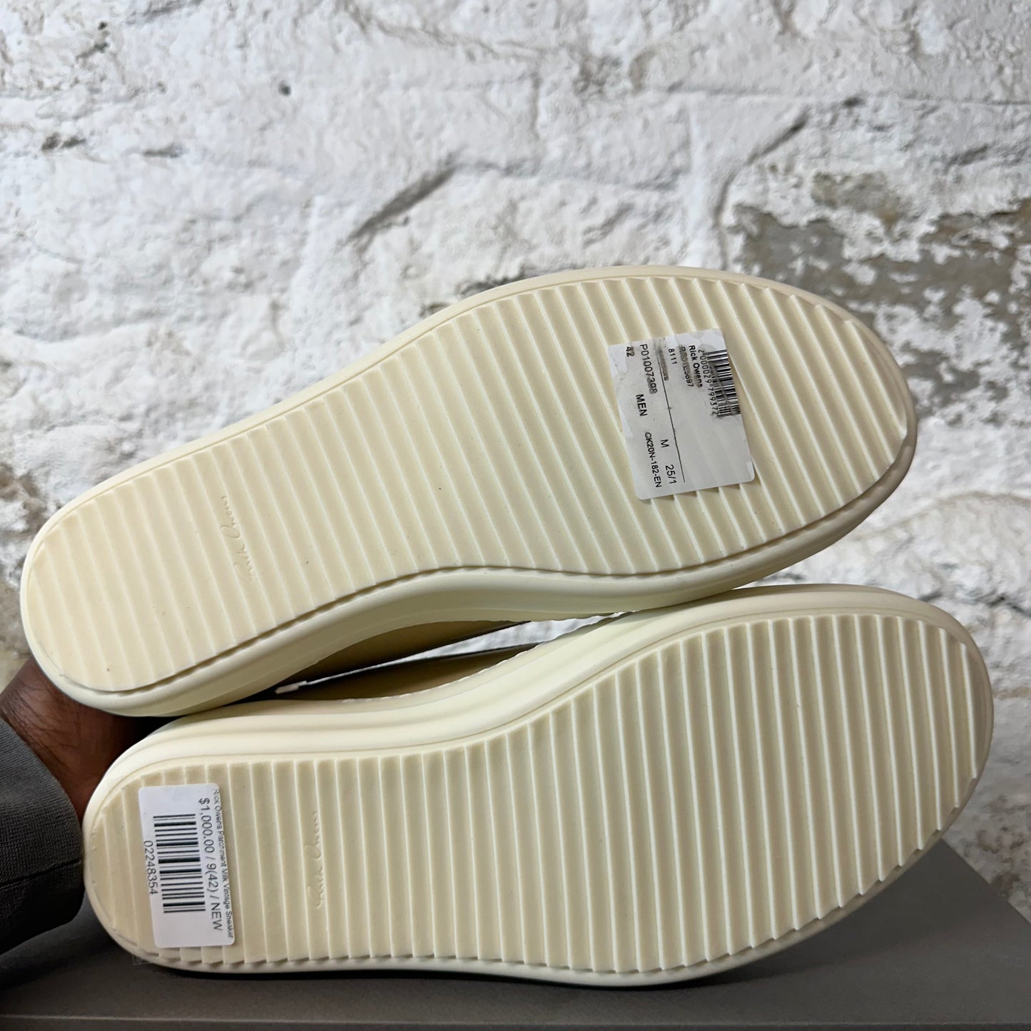 Rick Owens Parchment Milk Vintage Sneaker DS