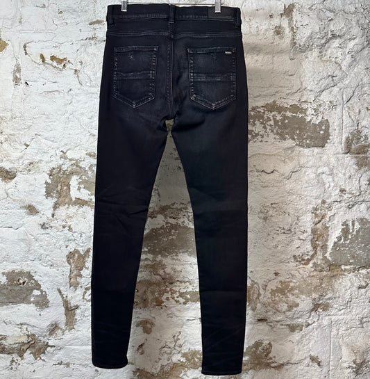 Amiri Plain Black Denim Jeans Sz 31