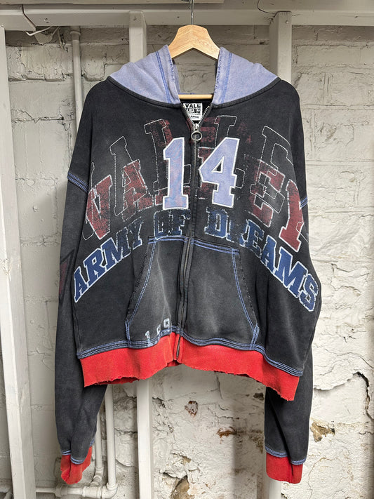 Vale 14 Hoodie Black Zip Up Sz XL