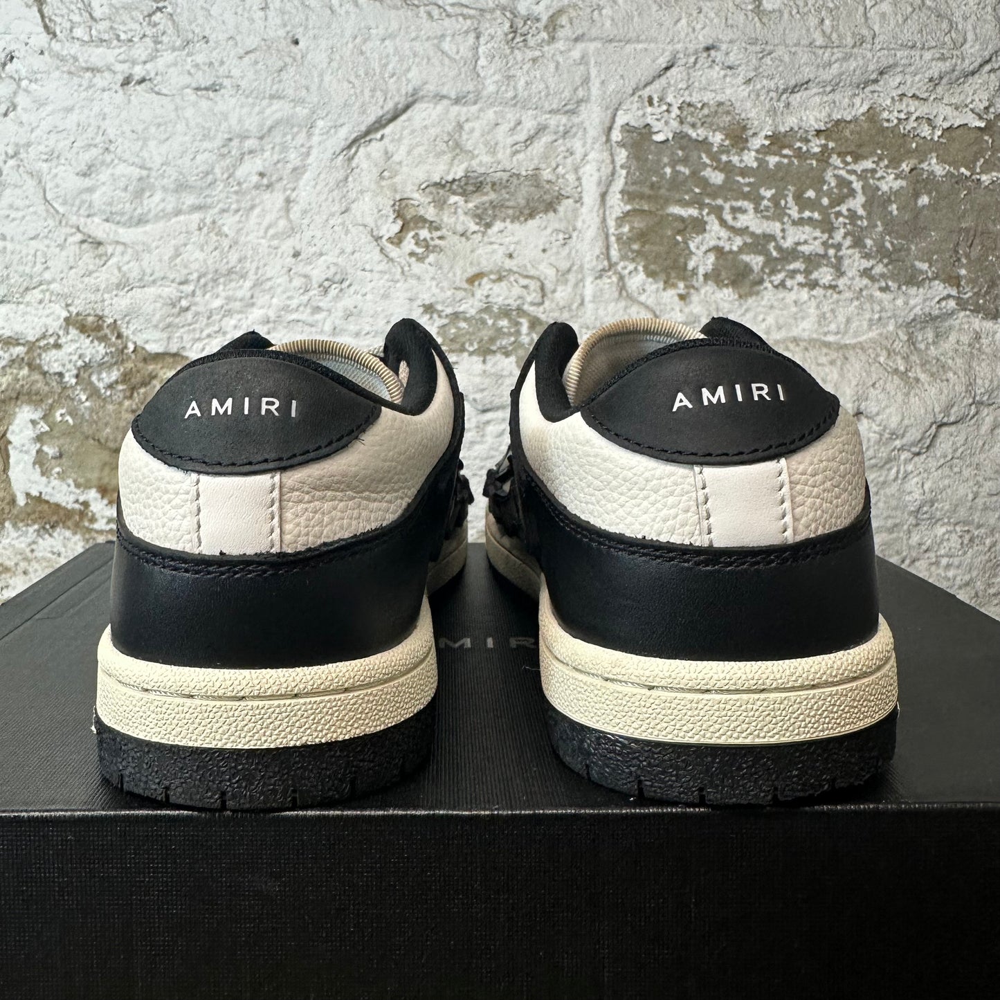Amiri Black Skeleton White Black Sneaker Sz 6.5 (39)