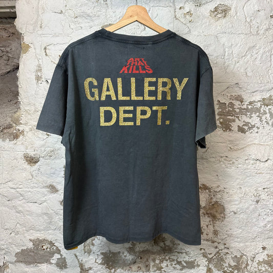 Gallery Dept ATK Skull T-shirt Gray Sz M DS