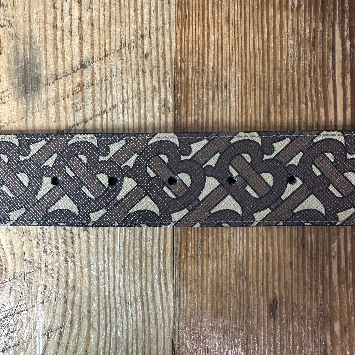 Burberry Brown TB Monogram Belt Sz (90/36)