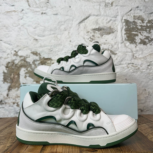 Lanvin Curb Green Lace White Sneaker