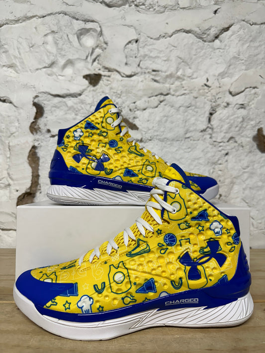 Under Armour Curry 1 Icon Custom Splash Art Limited Edition Sz 10 DS