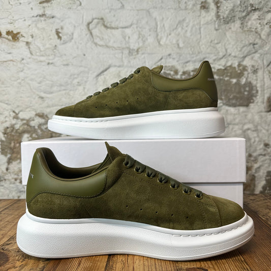 Alexander Mcqueen Olive Suede White Sole Sneaker Sz 11 (44)