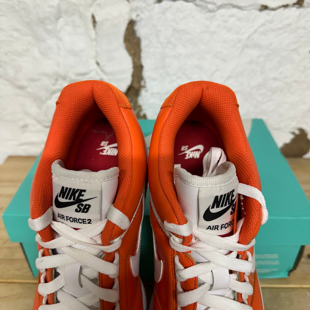 Nike SB Supreme Air Force 2 Low Orange Sz 10.5