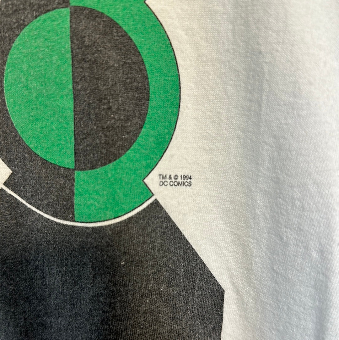 Green Lantern White Tee Sz L