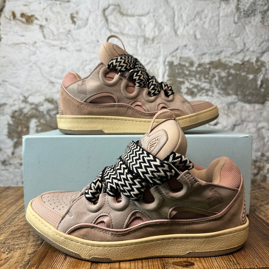 Lanvin Curb Black White Lace Pink Sneaker Sz 10 (43)