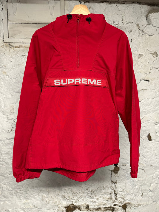 Supreme Quarter Zip Red Jacket Sz M