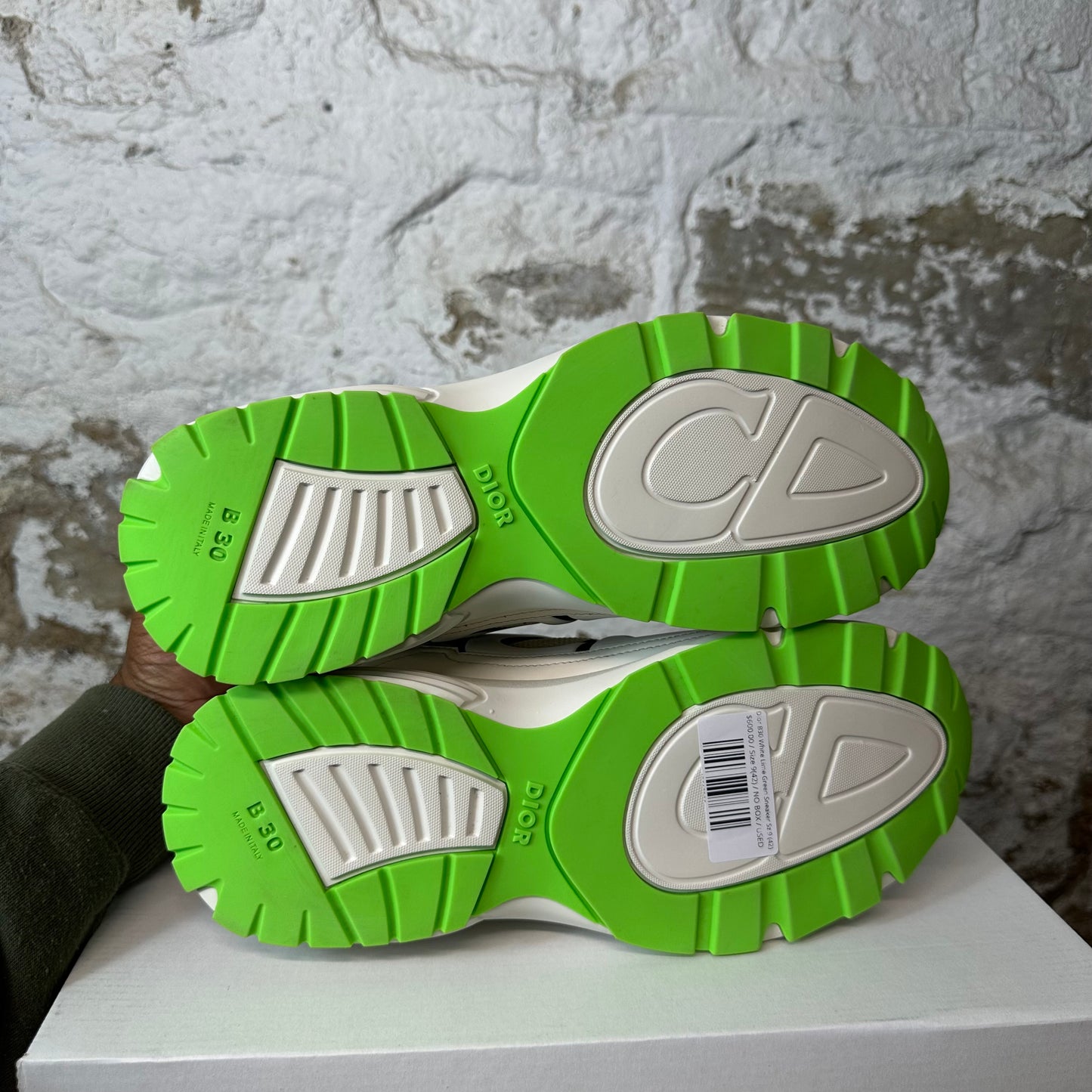 Dior B30 White Lime Green Sneaker Sz 9 (42)