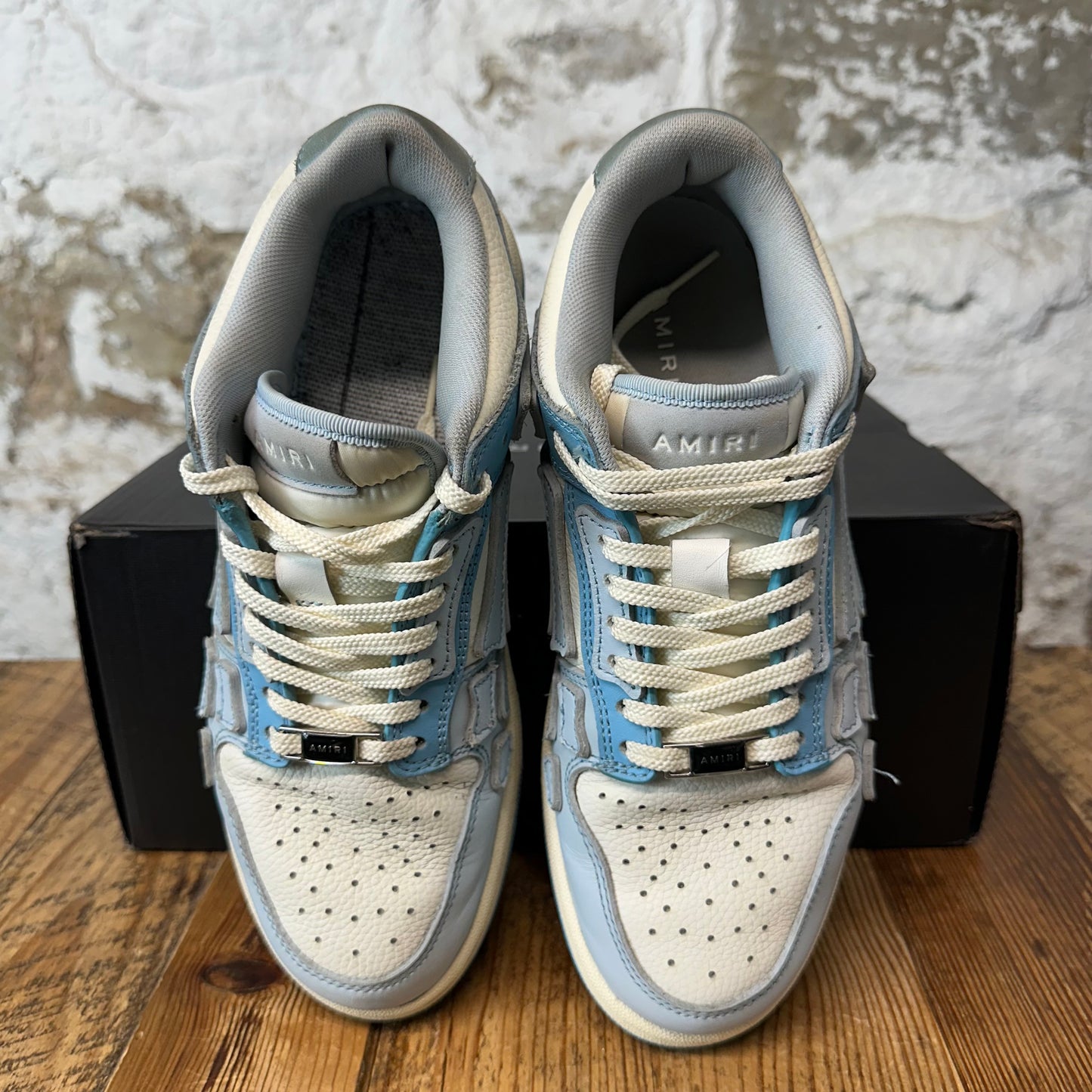 Amiri Light Blue Skeleton White Cream Sneaker Sz 6 (38)