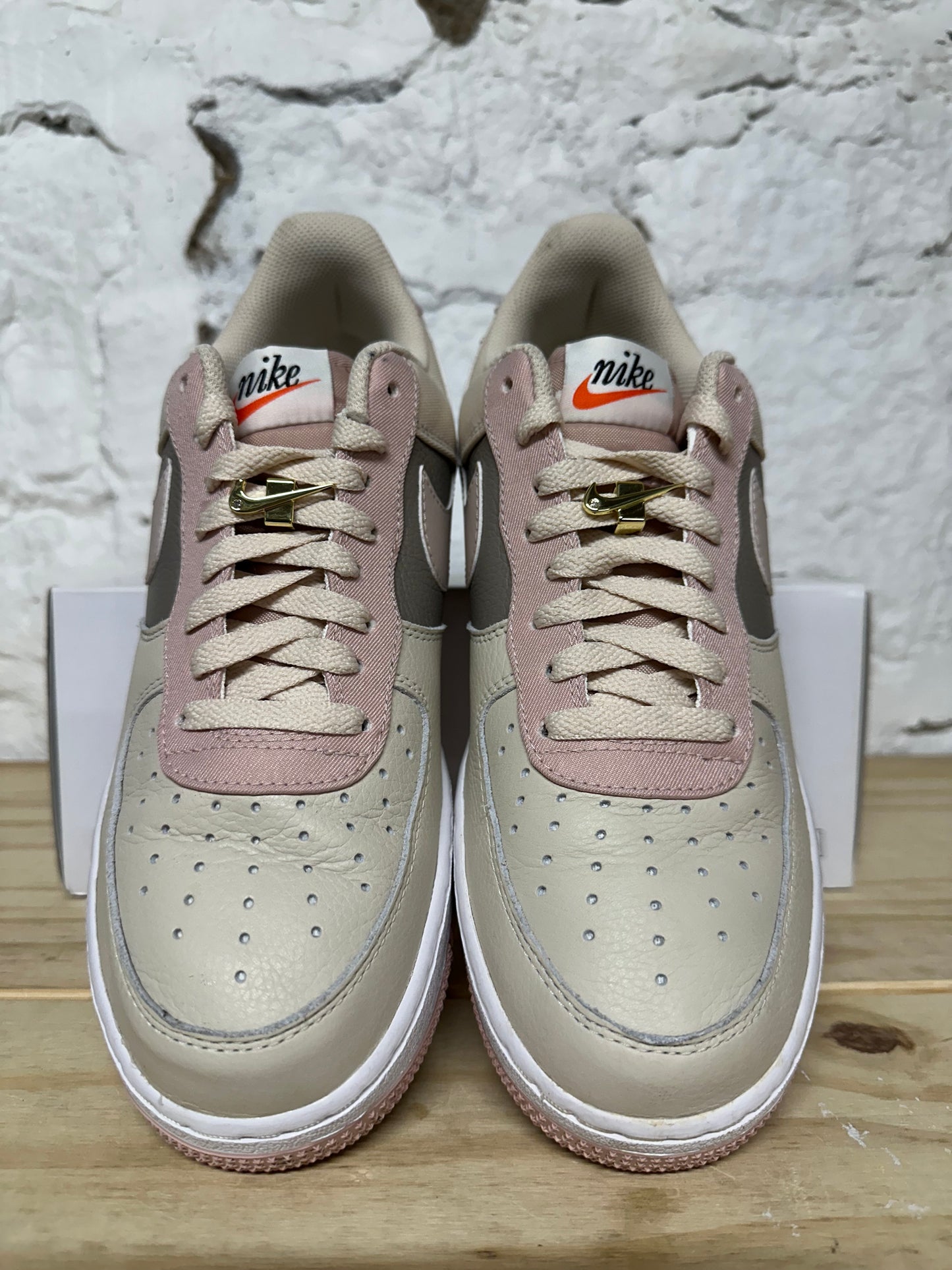 Nike Air Force 1 Low By You Tan Pink Sz 8.5