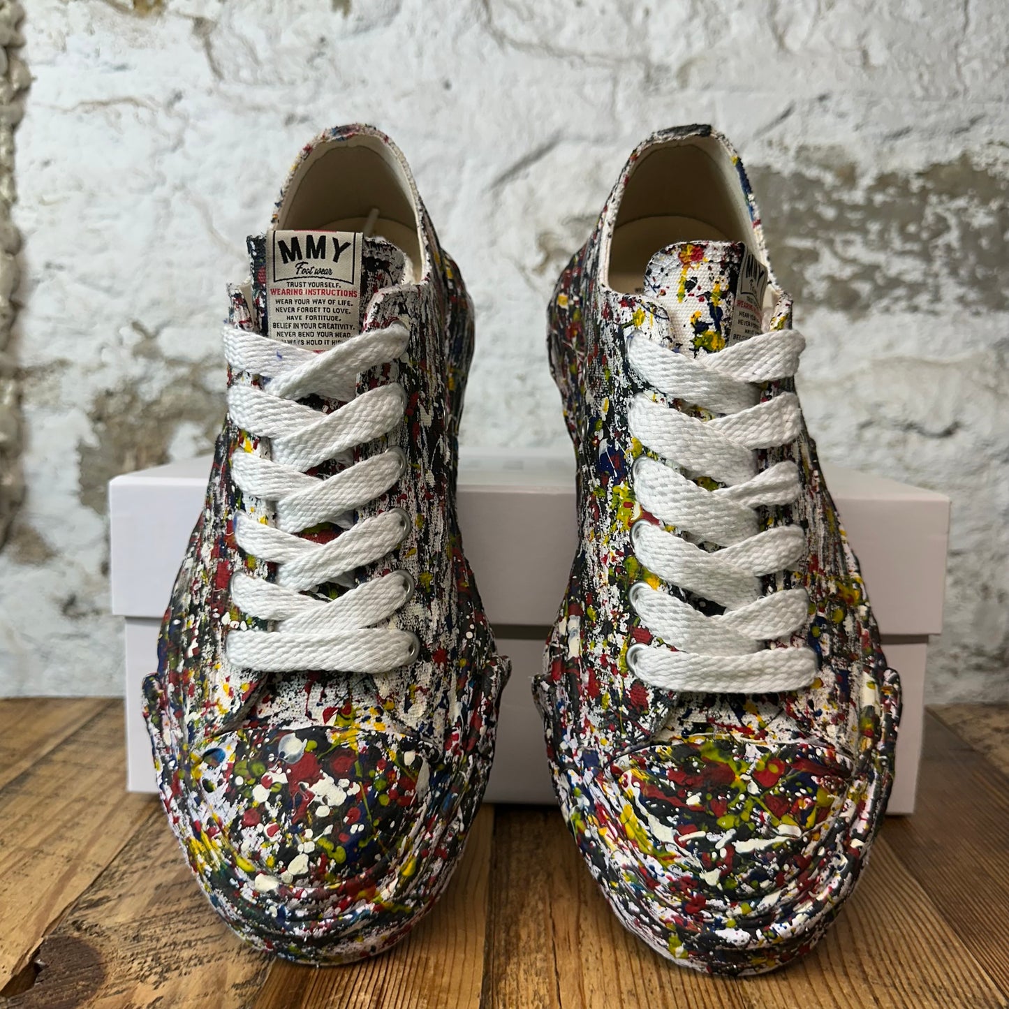 Maison Mihara Paint Splatter Peterson 23 Sneaker Sz 10 (43)