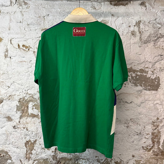 Gucci Multicolored Striped Polo Shirt Sz M
