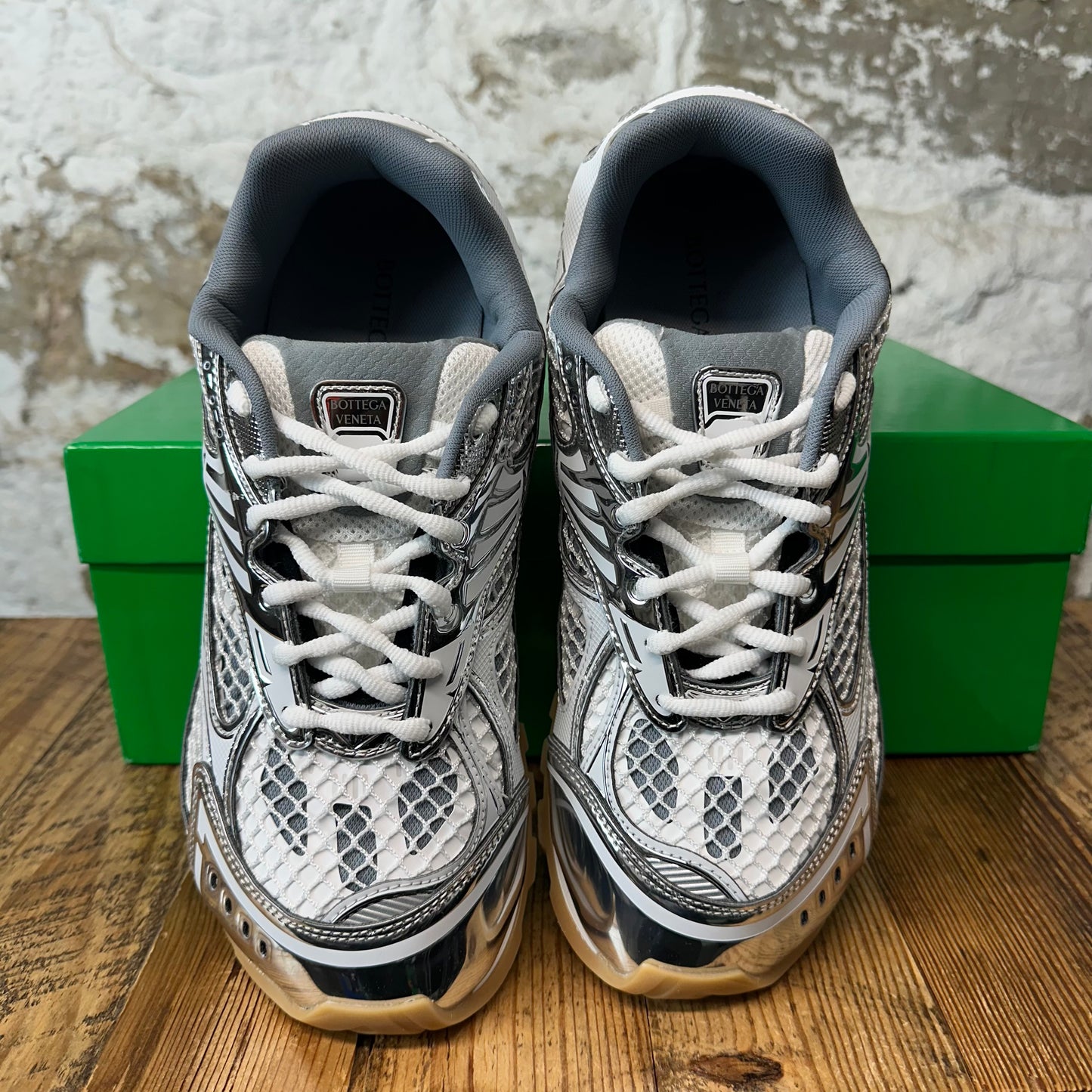 Bottega Veneta Silver White Orbit Sneaker DS