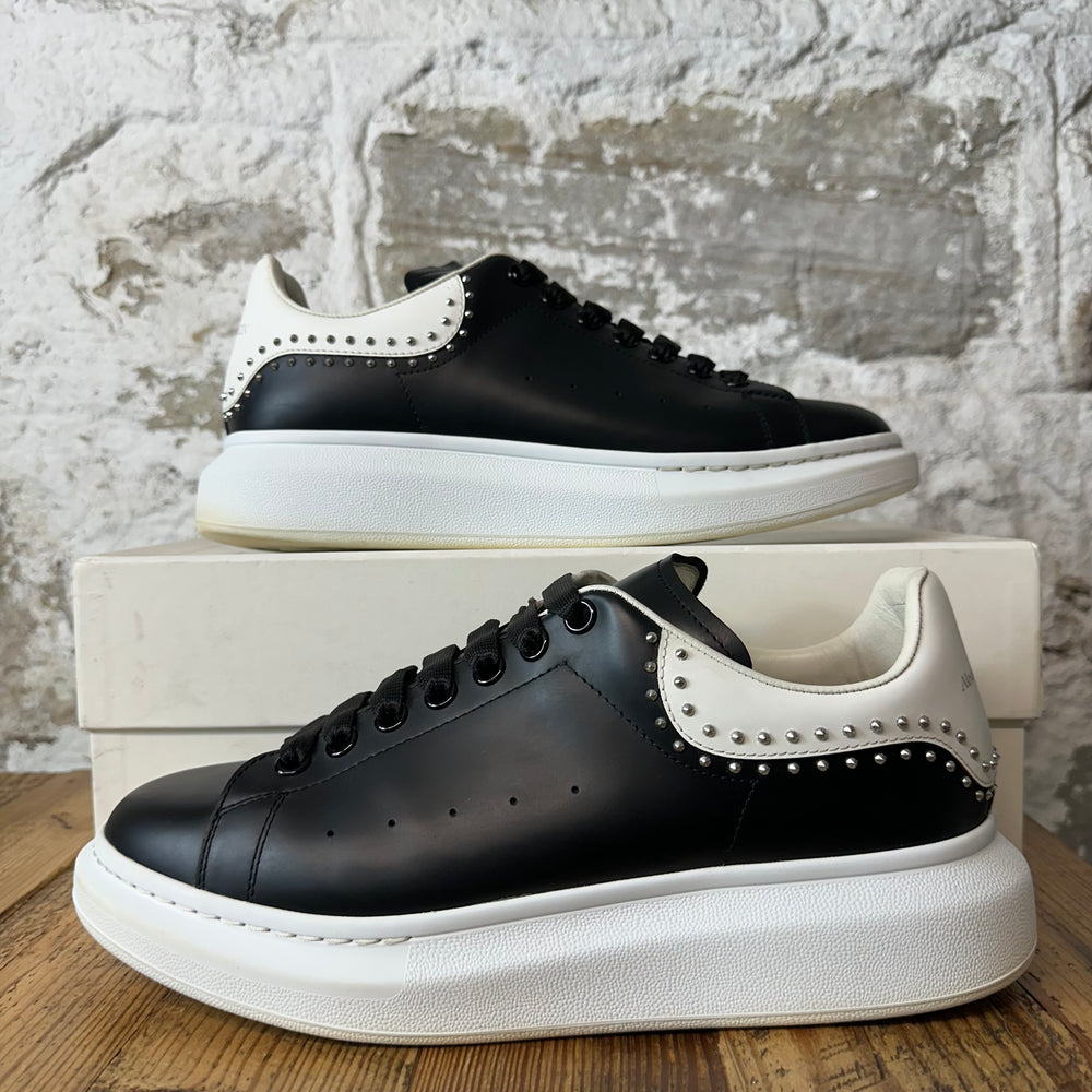 Alexander McQueen White Studded Tab Black White Sneaker Sz 10 (43)