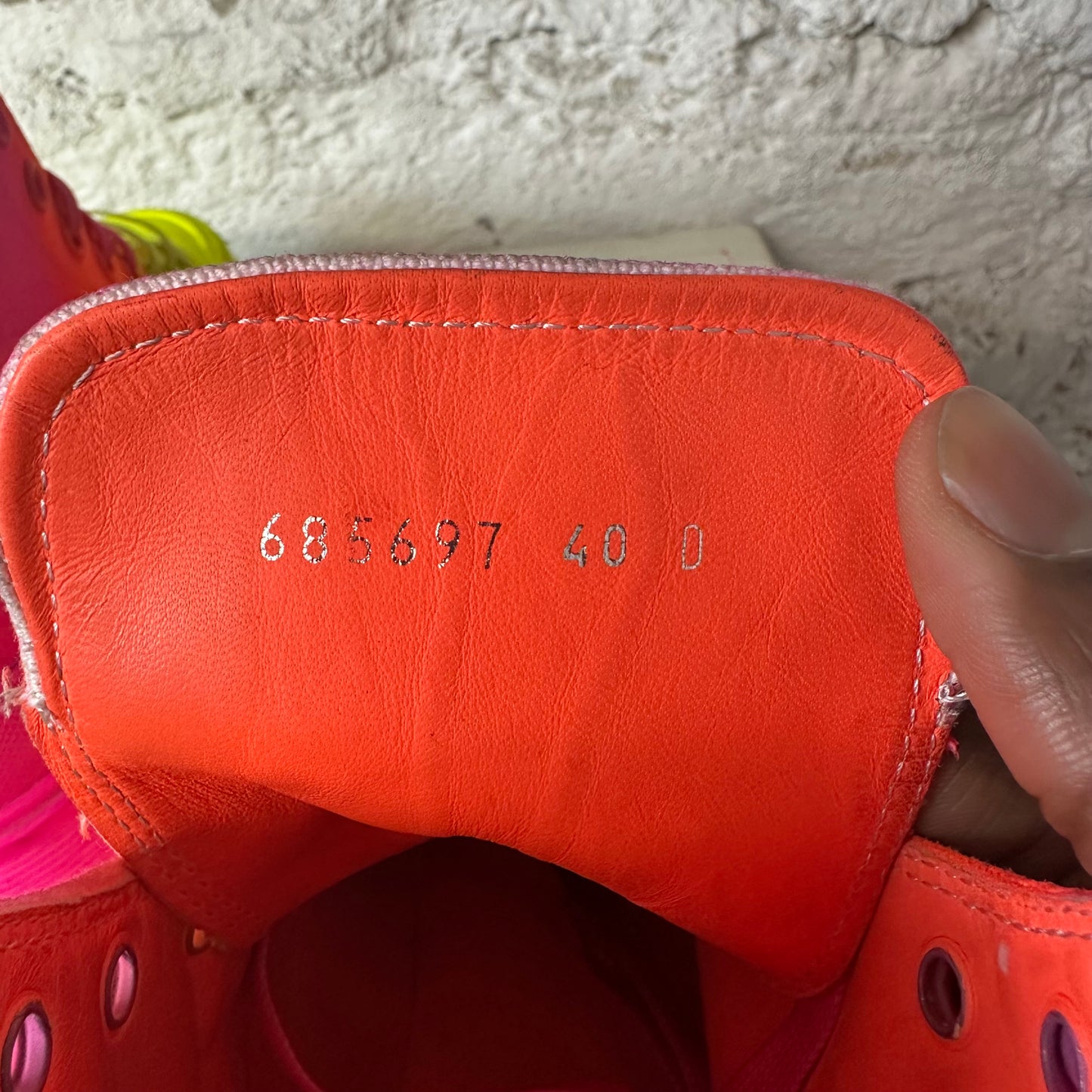 Alexander Mcqueen Pink Yellow Orange Tread Boot High Sz 7 (40)