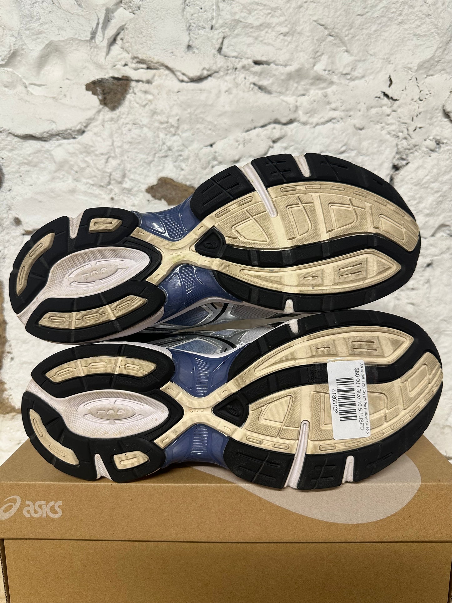 Asics Gel-1130 Cream Pure Silver Sz 10.5