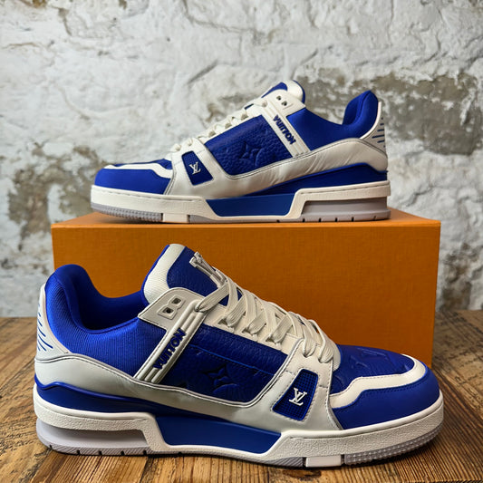 Louis Vuitton Royal Blue White Trainer Sneaker Sz 10.5 (9LV)