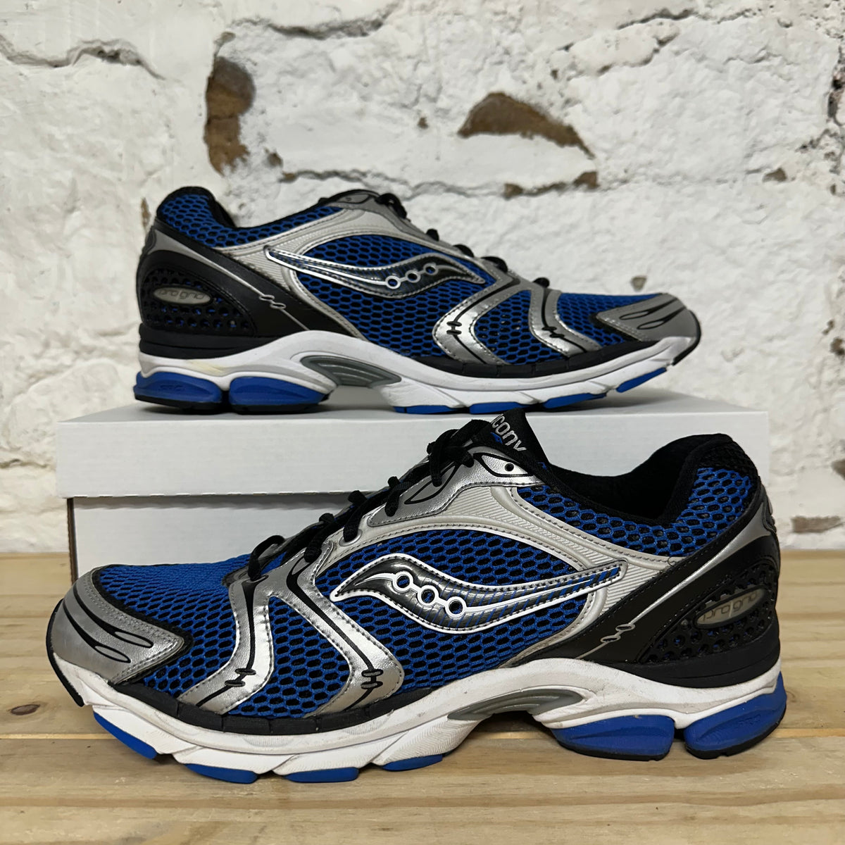 Saucony ProGrid Triumph 4 Blue Silver Sz 13