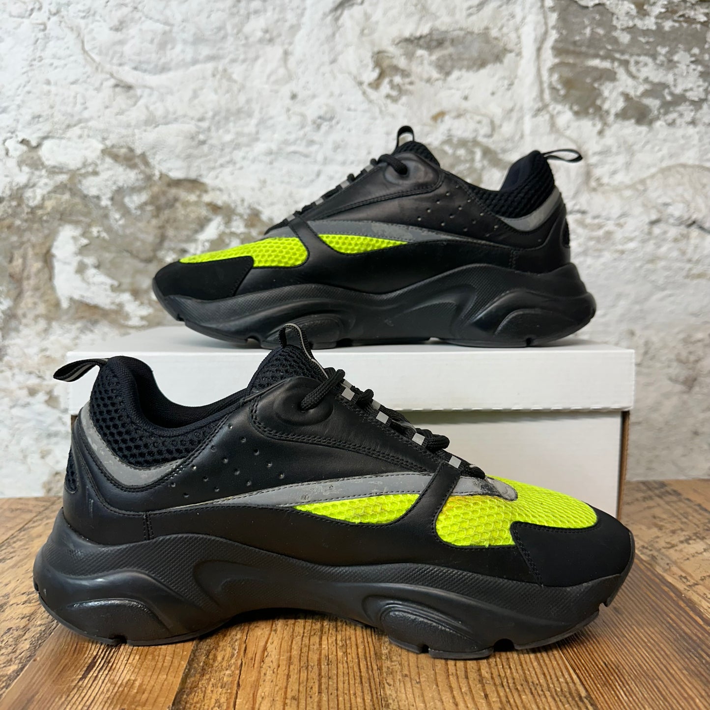 Dior B22 Black Lime Green Sneaker Sz 9 (42)