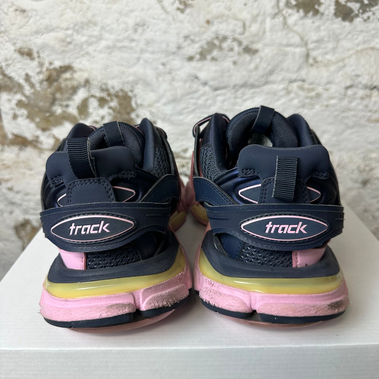 Balenciaga Track Runner Pink Navy Gray Sz 8 (41) No Box