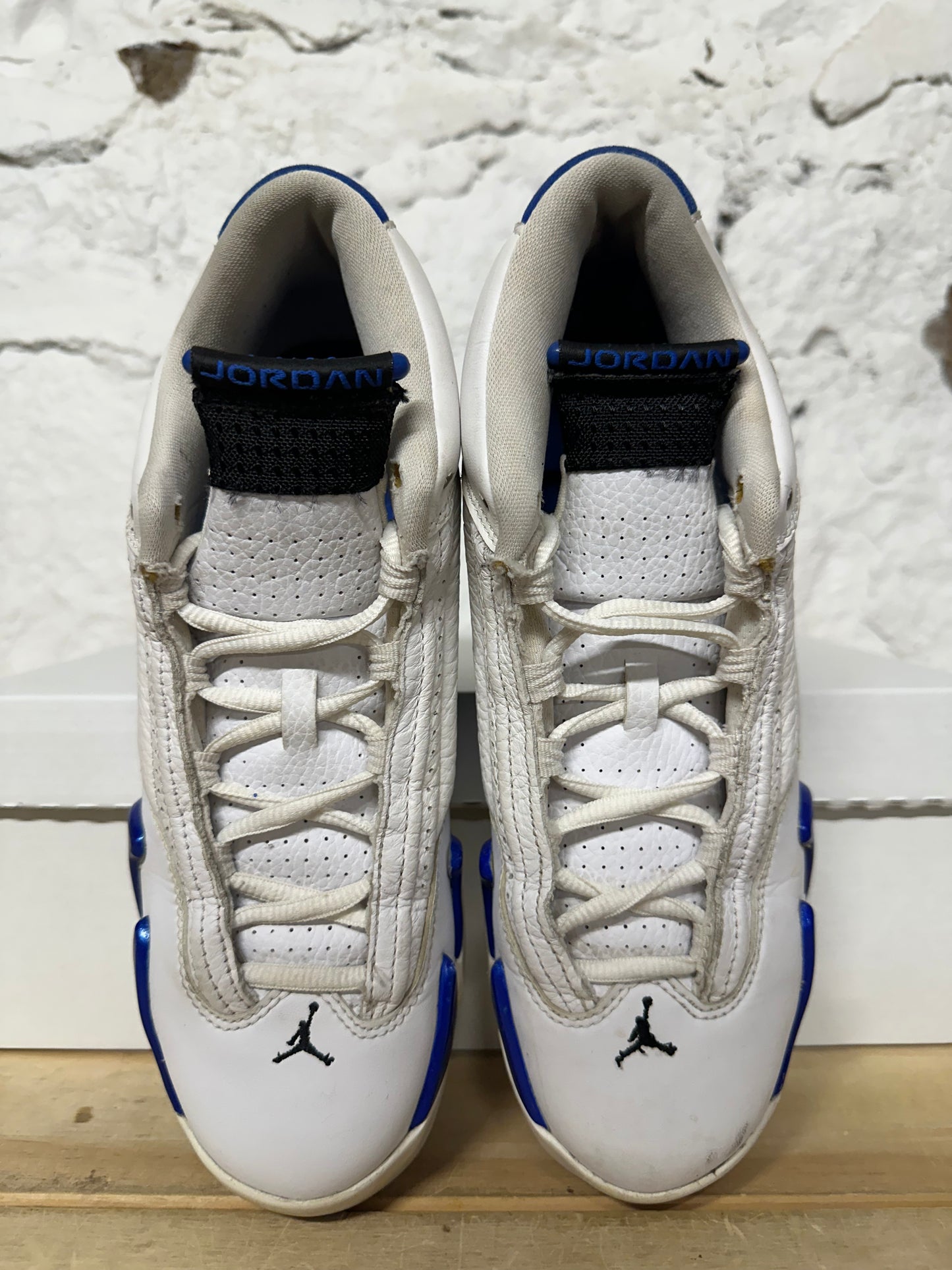 Air Jordan 14 White Hyper Royal Sz 6.5Y